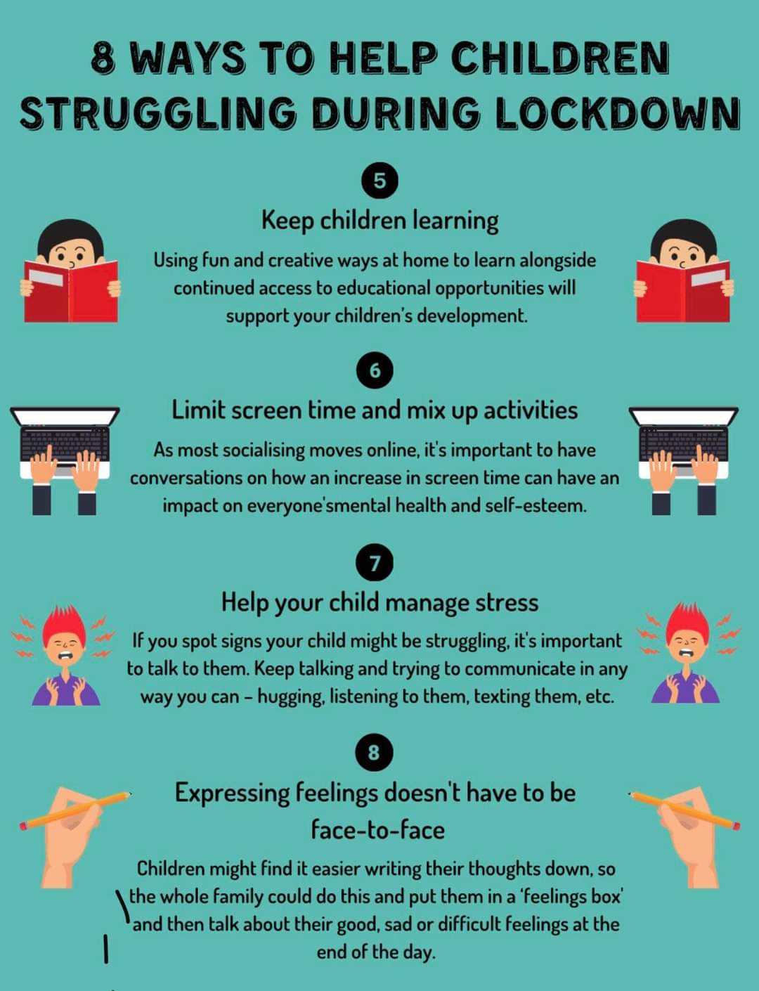 8 Ways to Help Children Struggling in Lockdown: 5 to 8